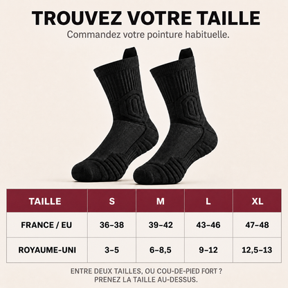 Guide des tailles des chaussettes Glyde